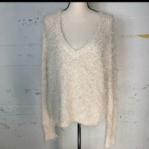 Anthropologie Knitted and knotted ivory knit CLEARANCE